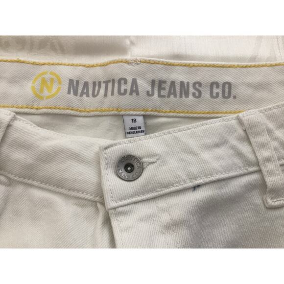 Nautical Jeans Co. Men's Deck Short stretch-cotton twill size 18 white - Picture 4 of 8